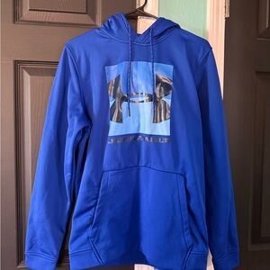 Boys blue Med Under Armour hooded sweatshirt